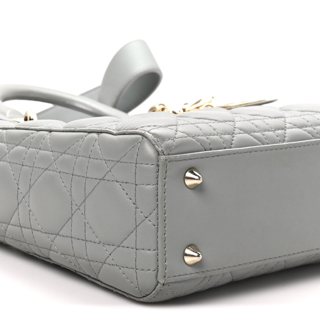 Lambskin Cannage Small My ABCDior Lady Dior Grey