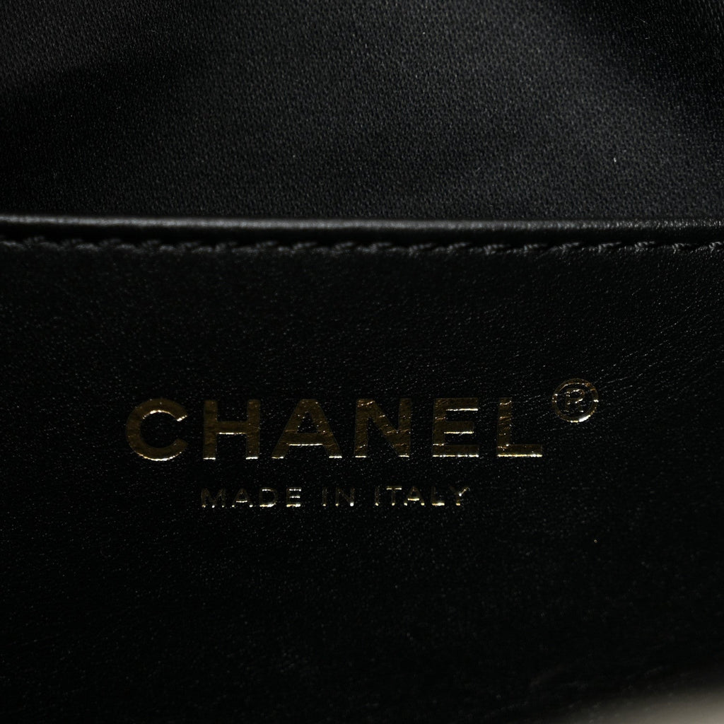 Tweed Quilted Mini Chanel 25 Handbag White Ecru Black