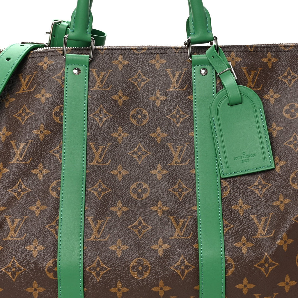 Monogram Macassar LV Colormania Keepall Bandouliere 50 Green