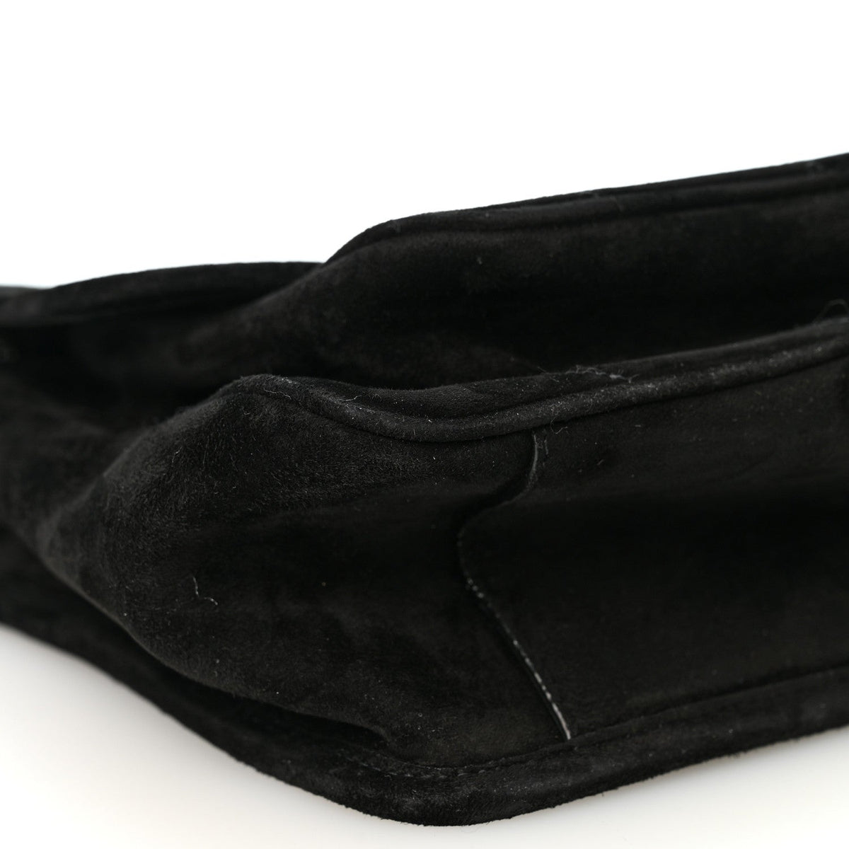 Suede Monogram Medium Niki Chain Satchel Black