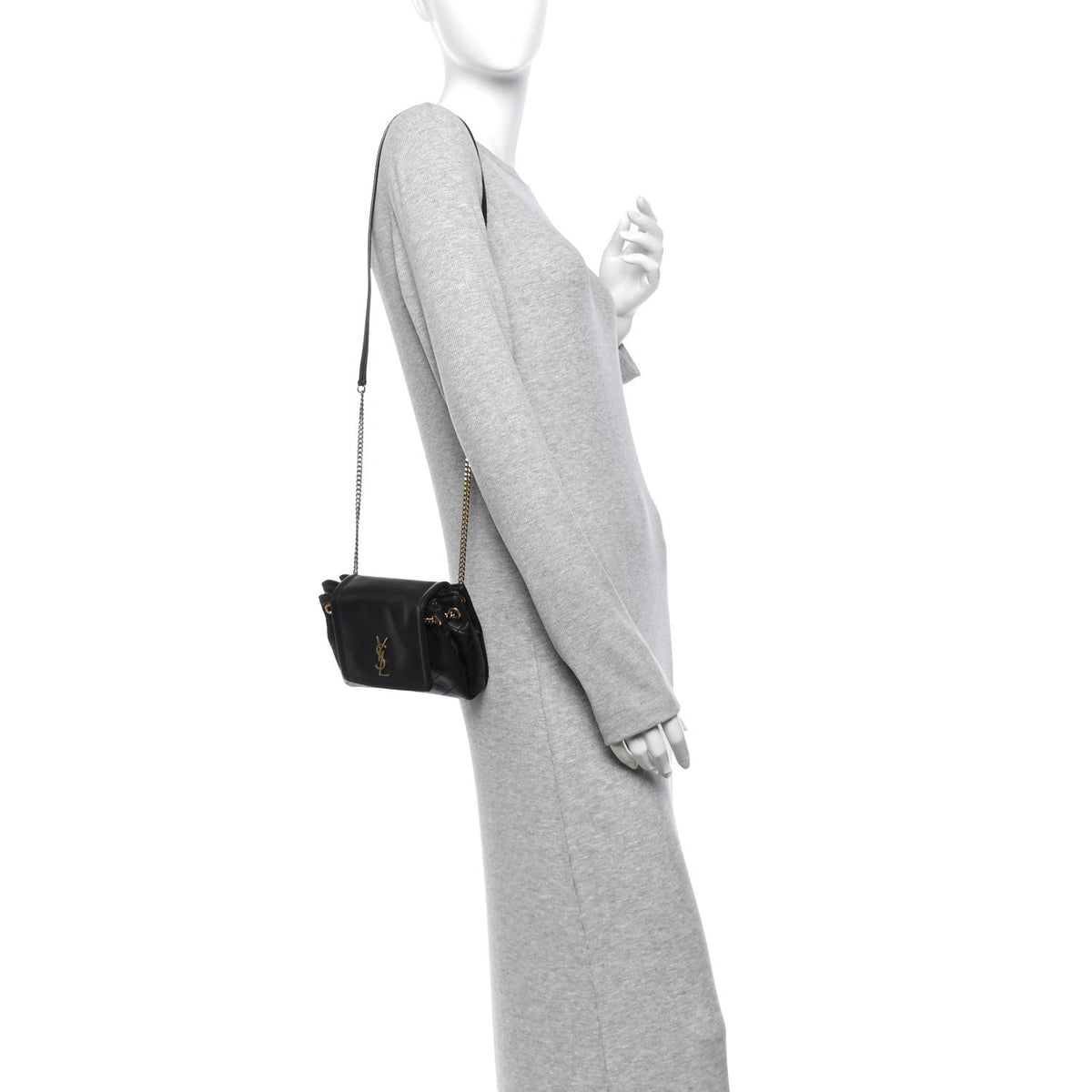 Lambskin Quilted Monogram Mini Nolita Black