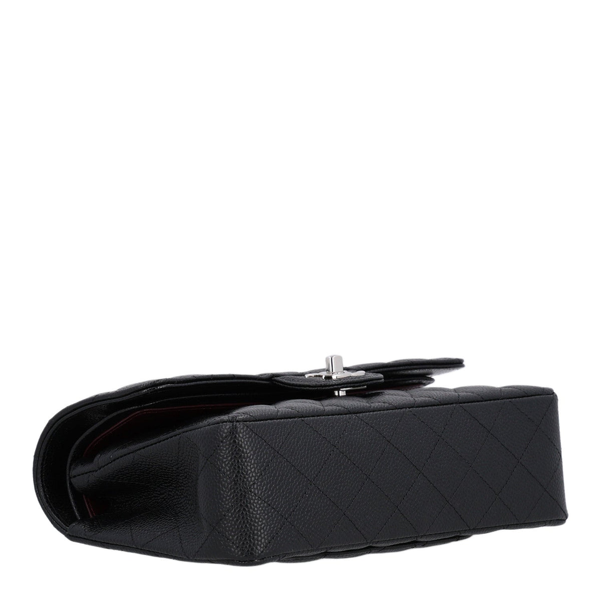 Caviar Quilted Small Double Flap Black