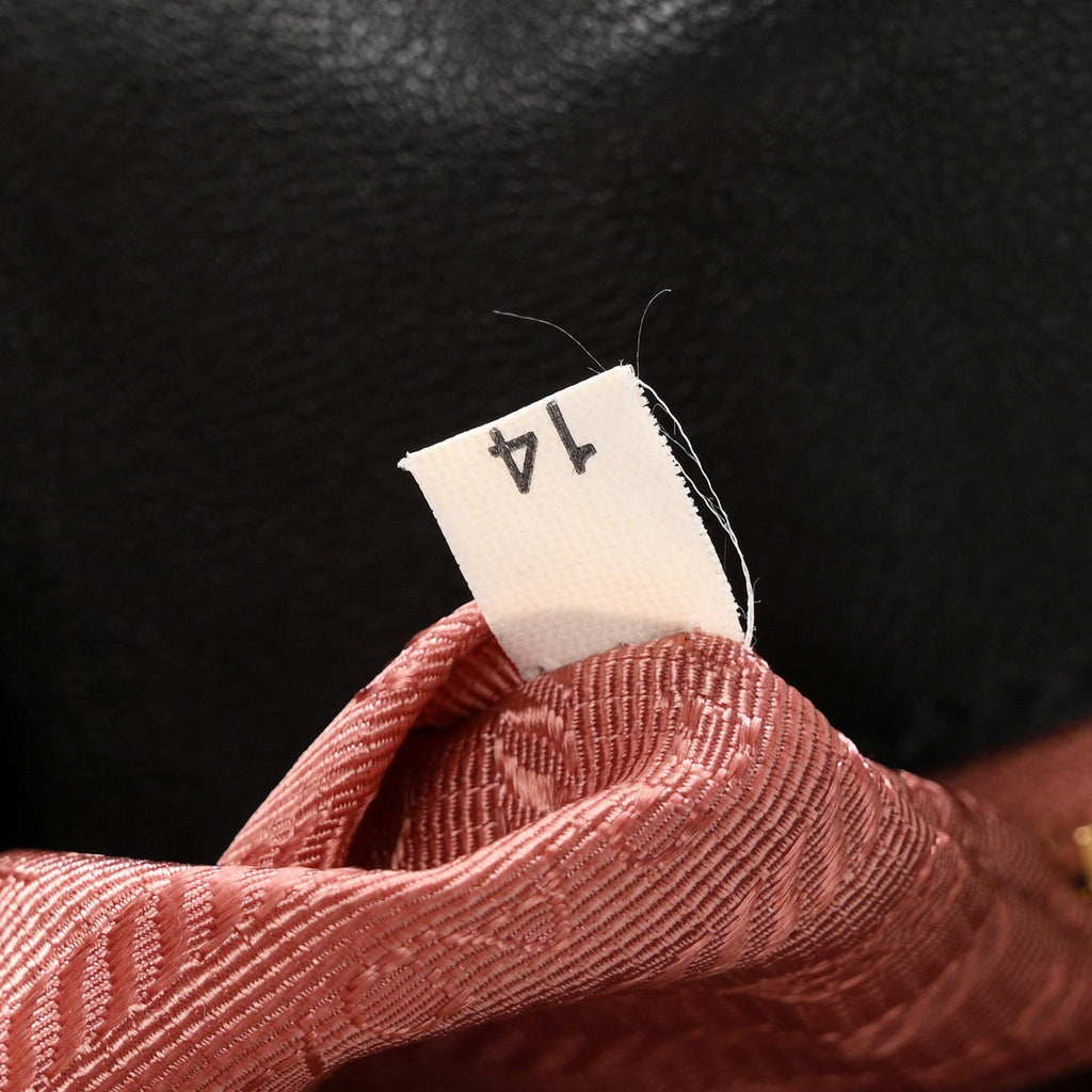 Nylon Tessuto Fiocco Bow Tote Black