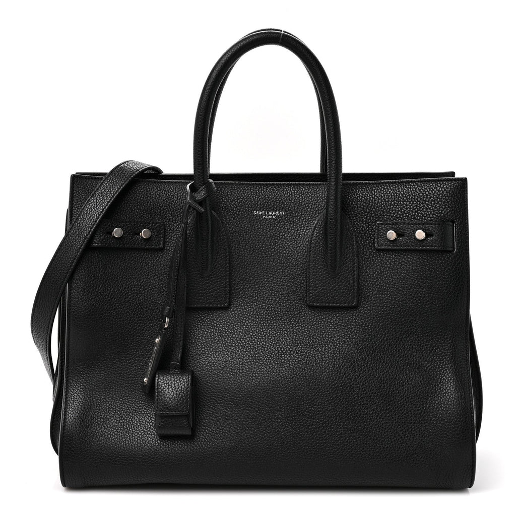 Grained Calfskin Small Supple Sac De Jour Black