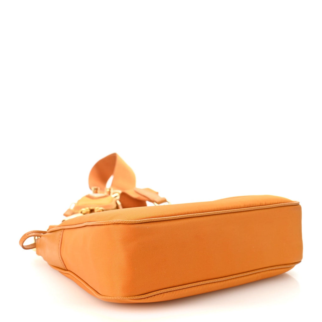 Nylon Saffiano Re-Edition 2005 Shoulder Bag Amber
