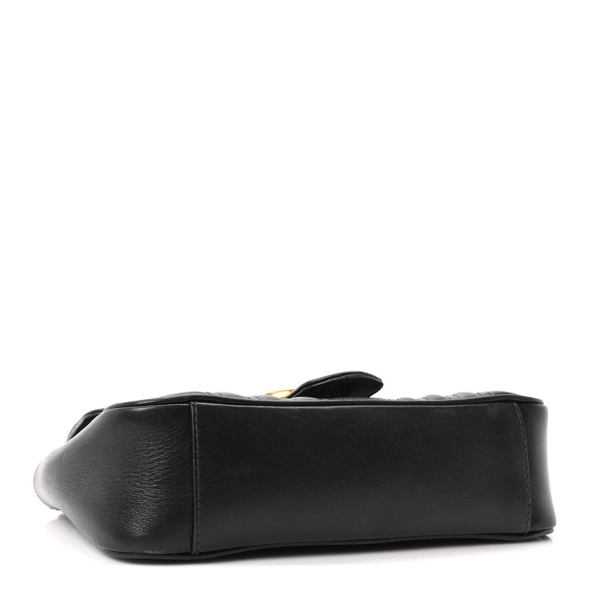 Calfskin Matelasse Mini GG Marmont Shoulder Bag Black