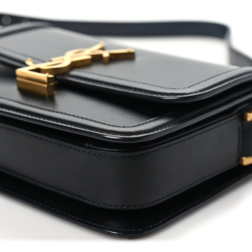Smooth Calfskin Small Solferino Satchel Black