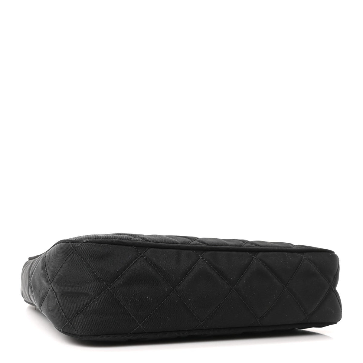 Tessuto Nylon Stitched Shoulder Bag Black