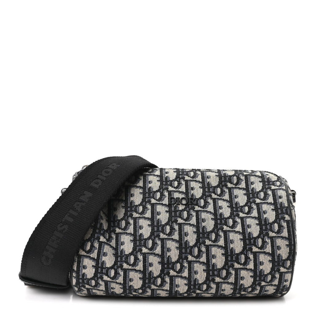 Oblique Roller Messenger Bag Blue