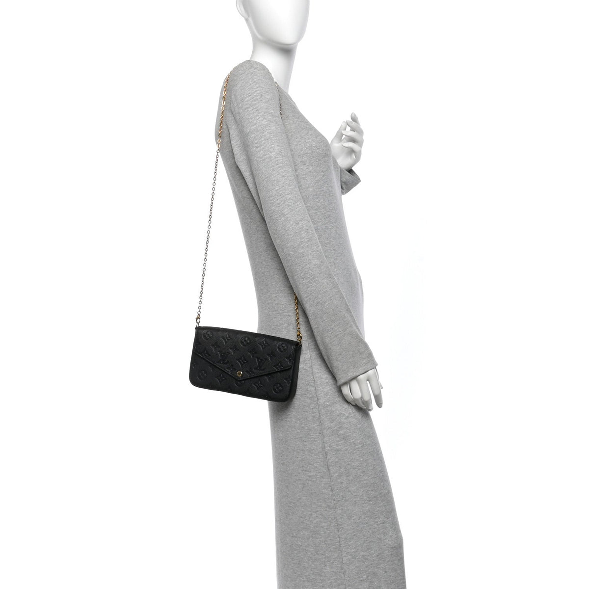 Empreinte Pochette Felicie Chain Wallet Black