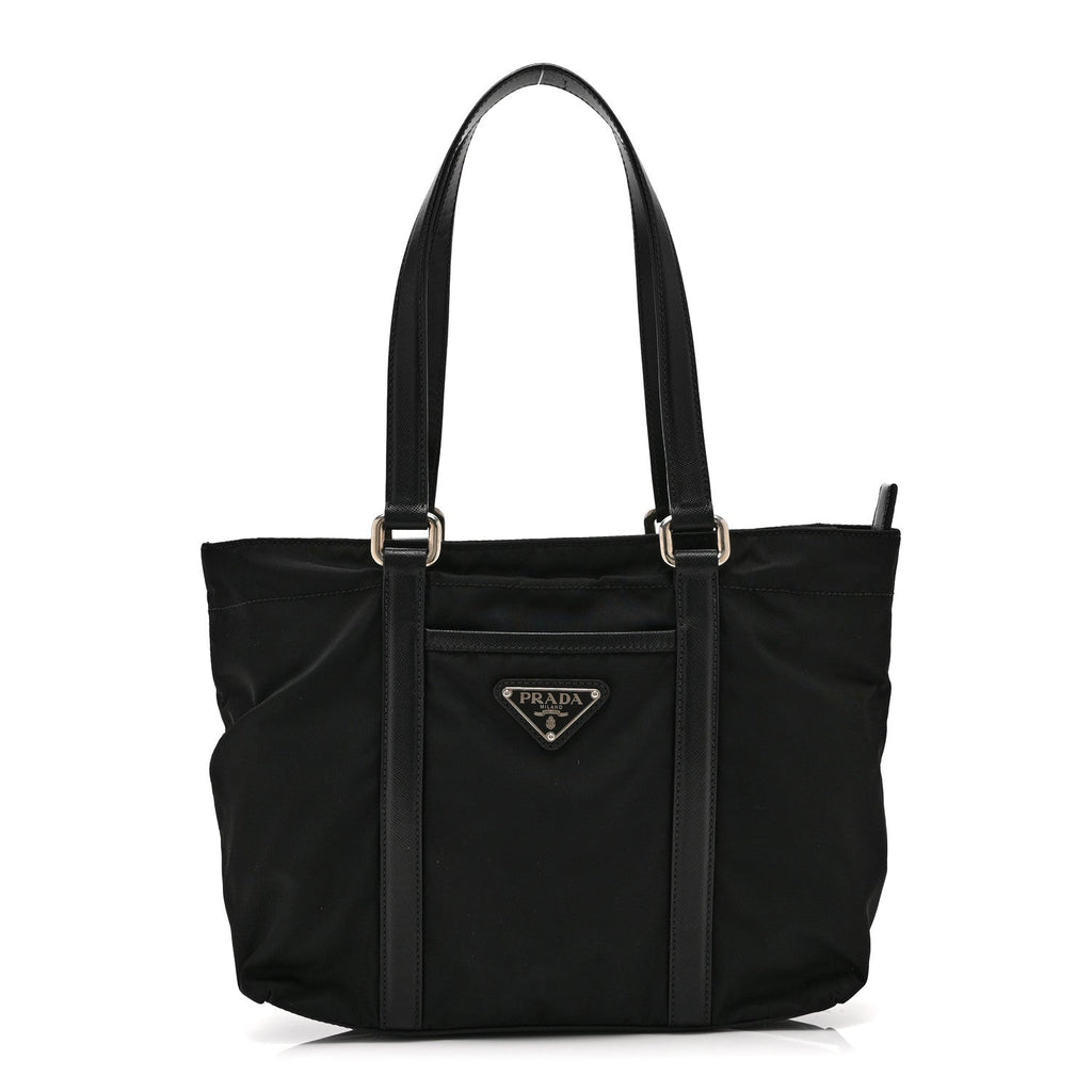 Tessuto Nylon Saffiano Tote Black