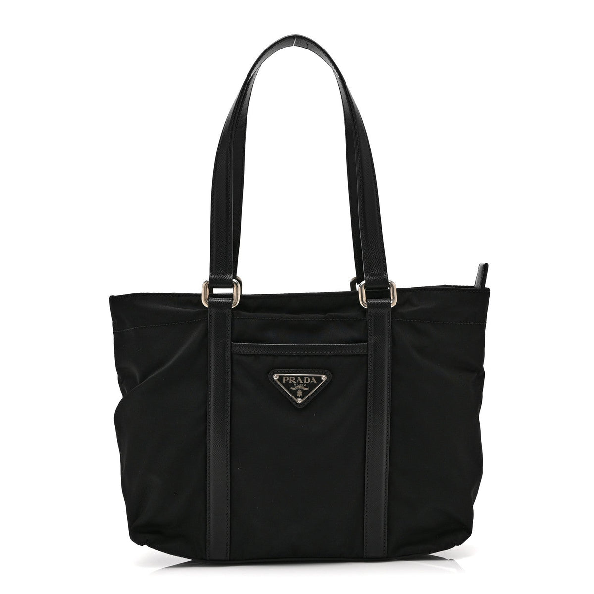 Tessuto Nylon Saffiano Tote Black