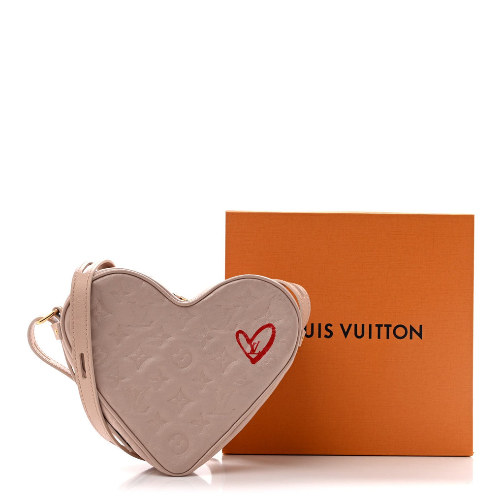 Lambskin Embossed Monogram Fall In Love Sac Coeur Light Pink