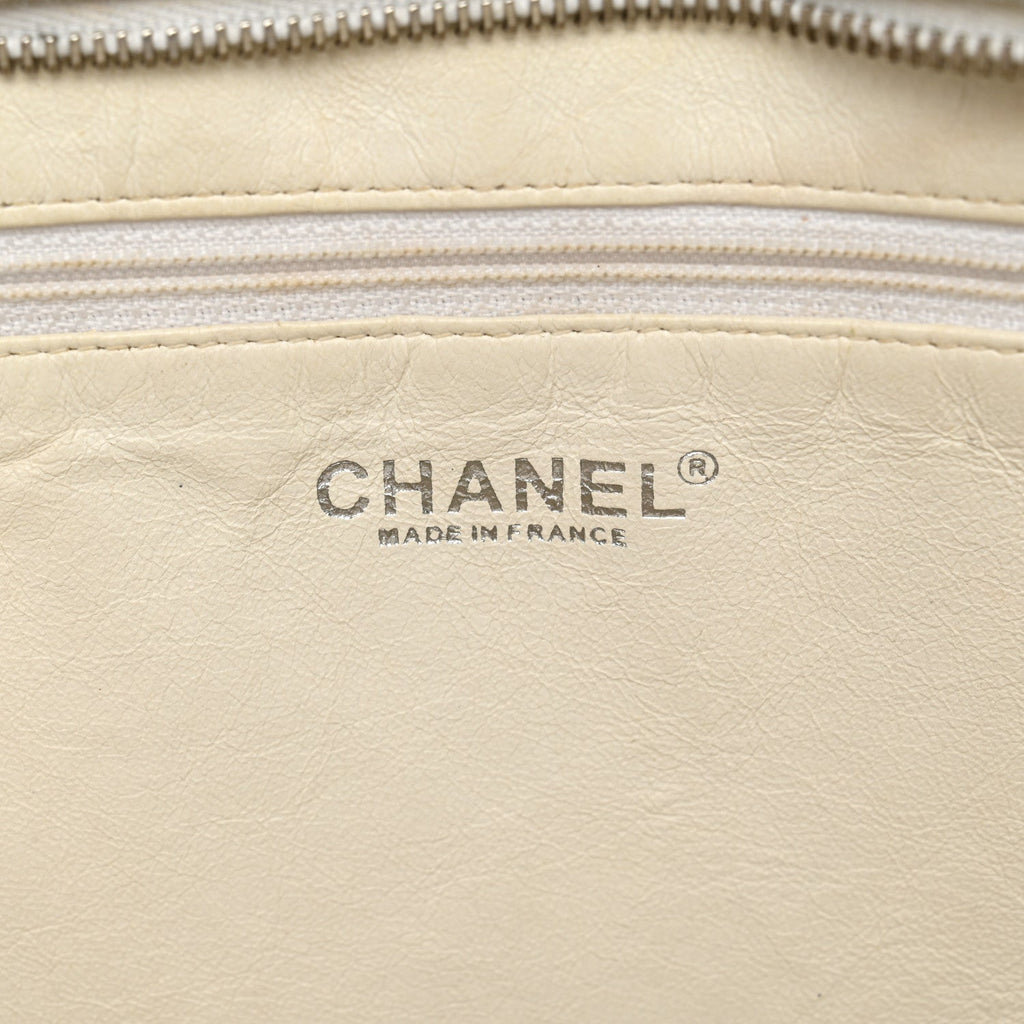 Canvas Quilted Sport Shoulder Bag Grey White