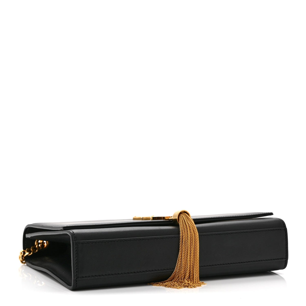Smooth Calfskin Medium Classic Monogram Kate Tassel Satchel Black