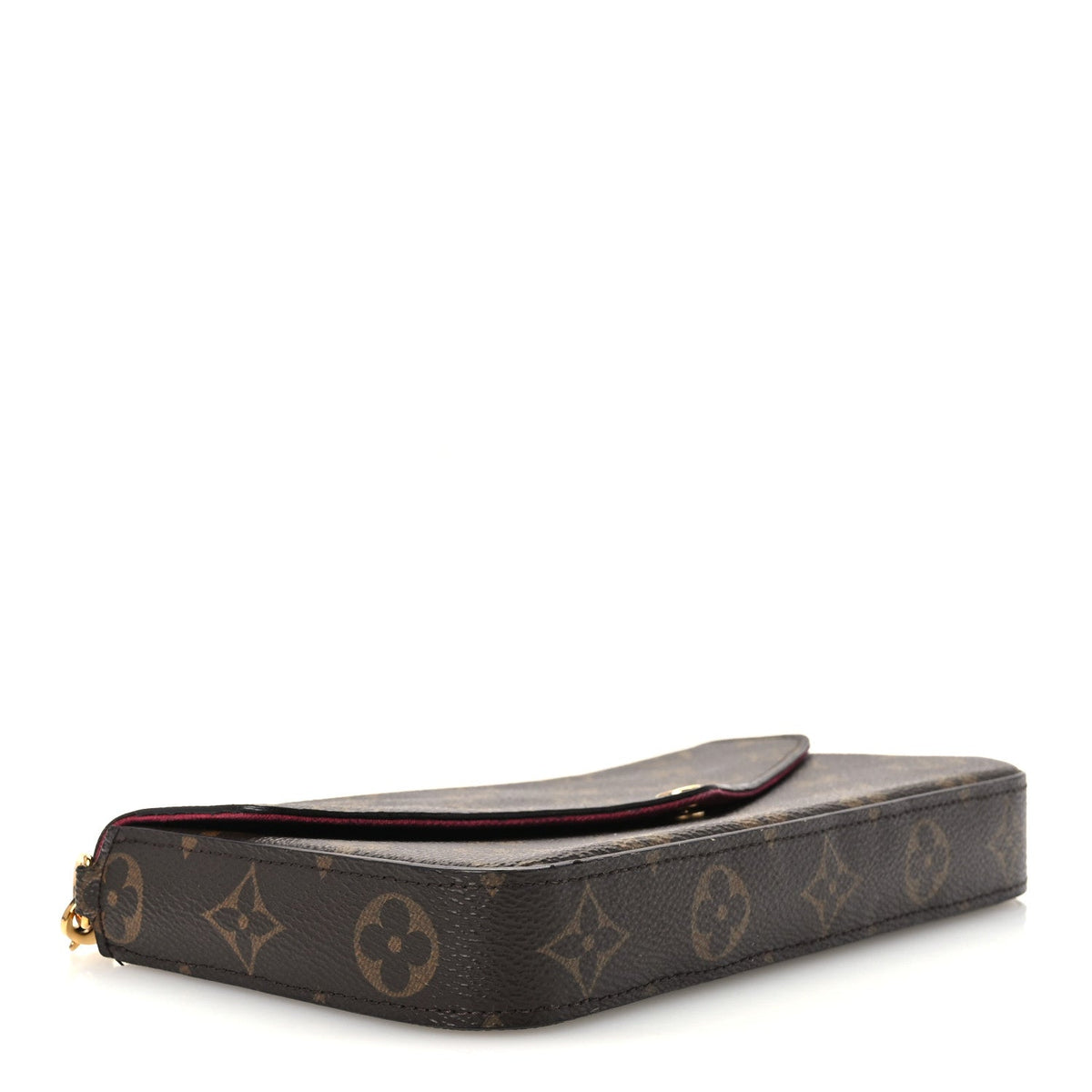 Monogram Pochette Felicie Chain Wallet Fuchsia