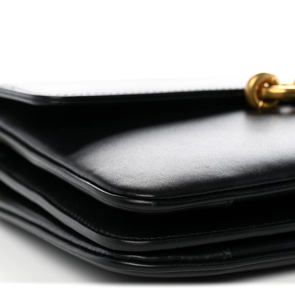 Smooth Calfskin Le Maillon Satchel Black