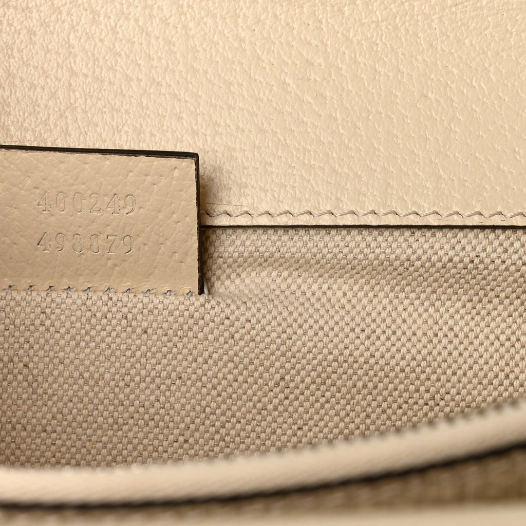 Dollar Calfskin Crystal Small Dionysus Shoulder Bag Mystic White