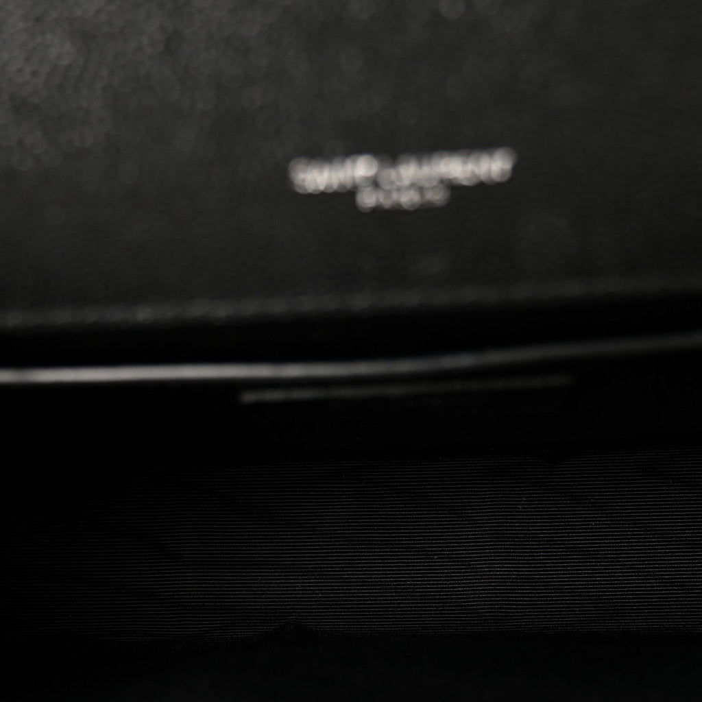 Grain De Poudre Medium Classic Monogram Kate Satchel Black