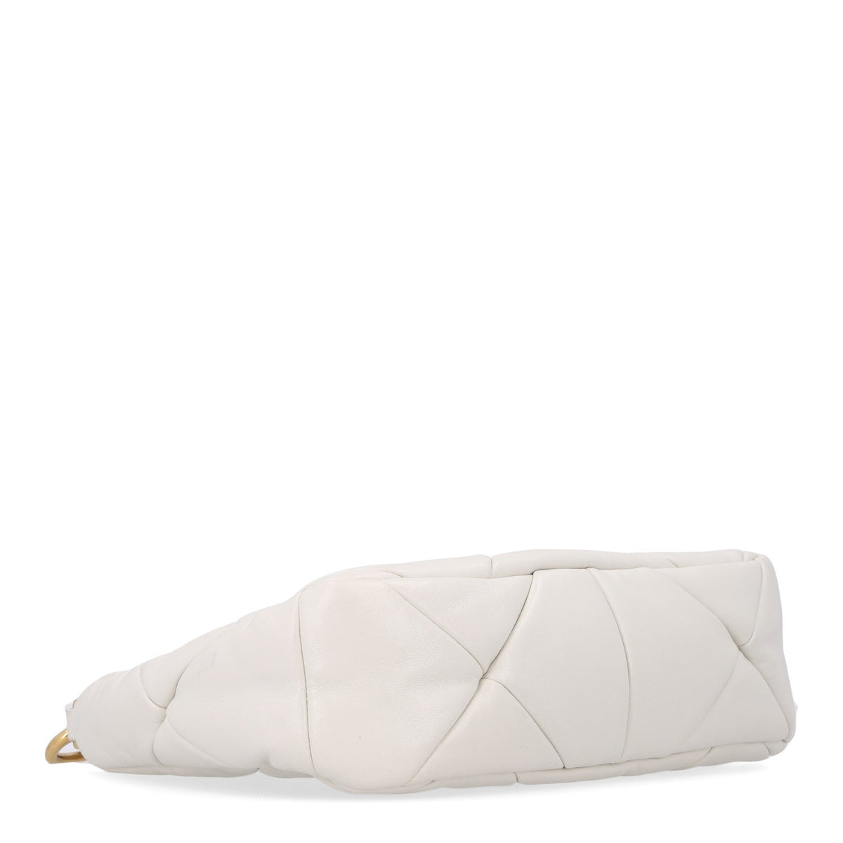 Nappa Triangle Quilted Patchwork System Bag Bianco