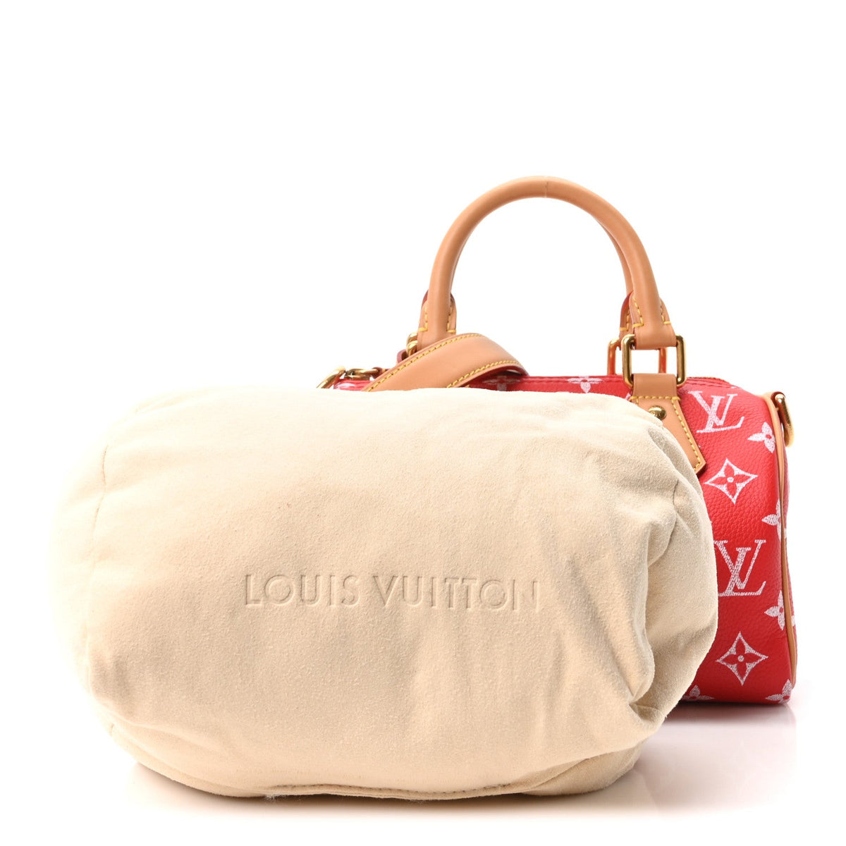 Calfskin Monogram Speedy P9 Bandouliere 20 Red