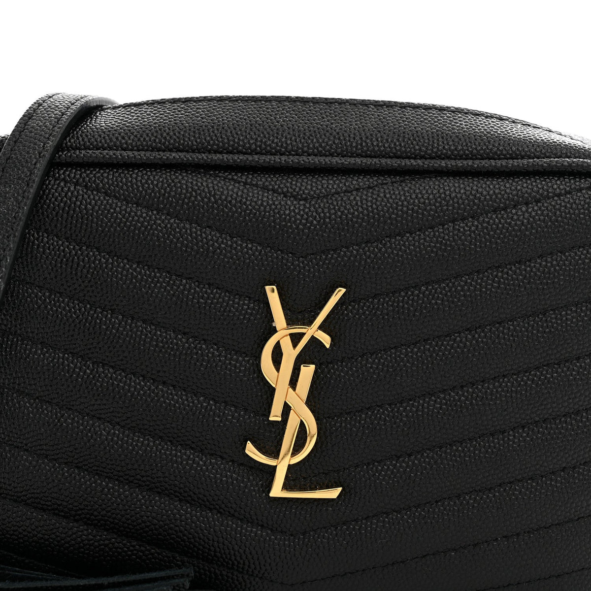 Grain De Poudre Matelasse Monogram Mini Lou Camera Bag Black