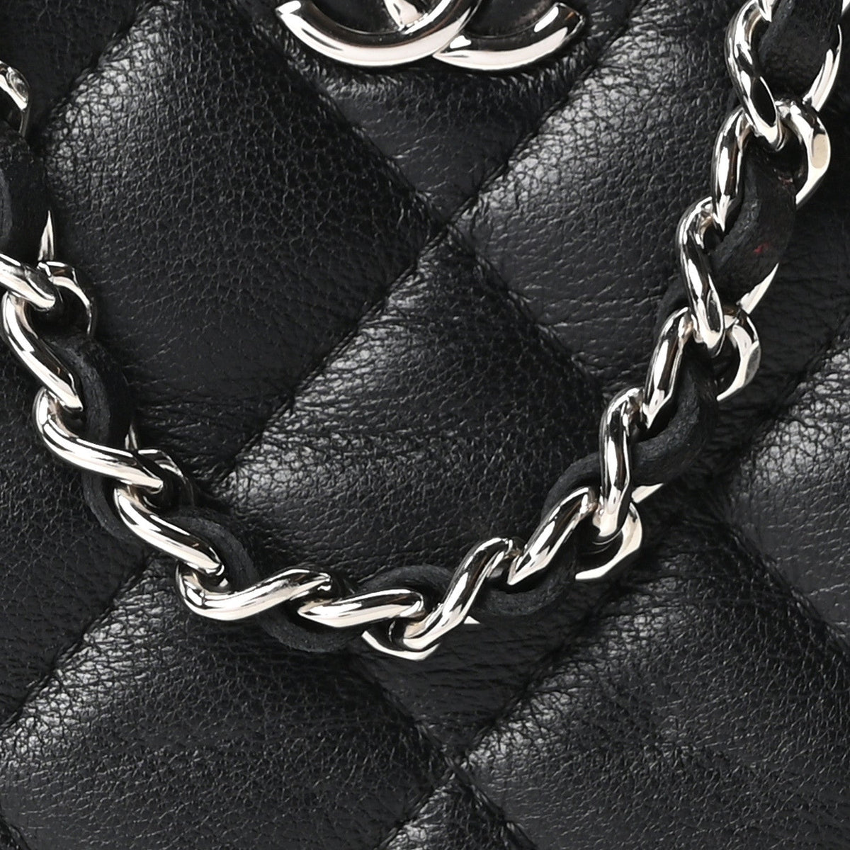 Lambskin Quilted Small Clutch With Chain Black