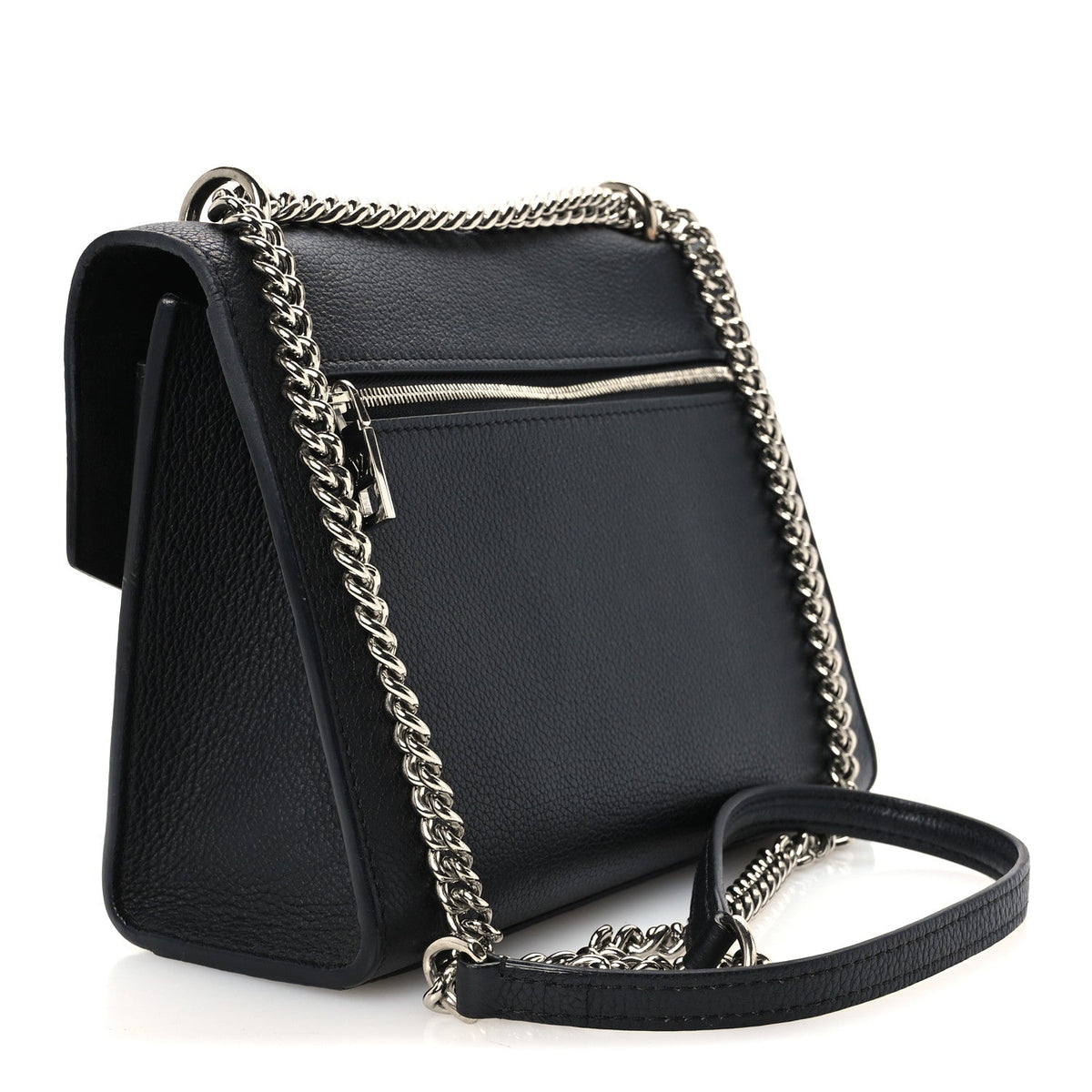 Soft Calfskin Mylockme Chain Bag BB Black