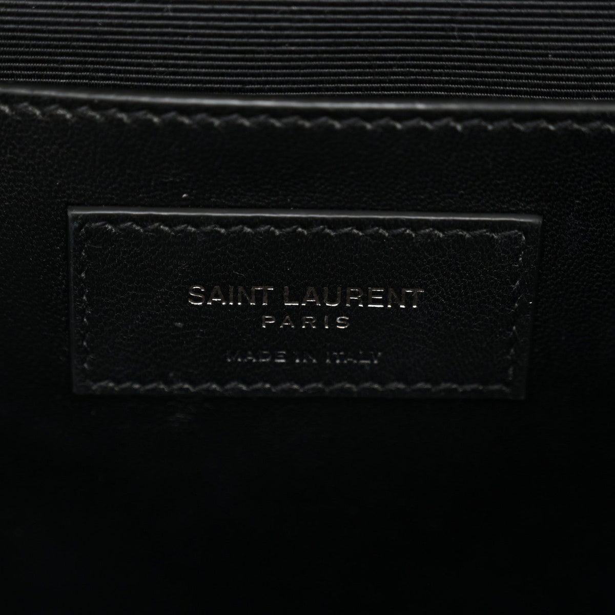 Grain De Poudre Textured Mixed Matelasse Triquilt Medium Monogram Monochrome Satchel Black