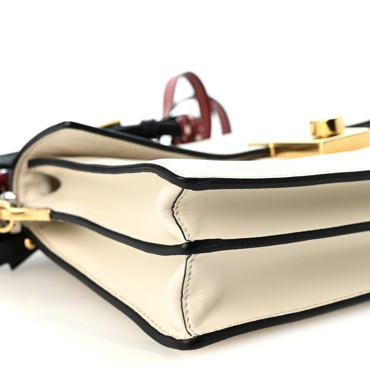 Calfskin Soft Sound Charms Shoulder Bag White