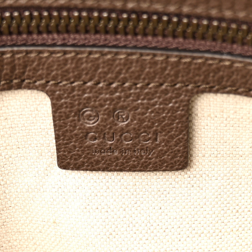 GG Supreme Monogram Web Medium Ophidia Messenger Bag Brown