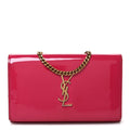 Patent Calfskin Monogram Kate Wallet On Chain Fresh Fuxia
