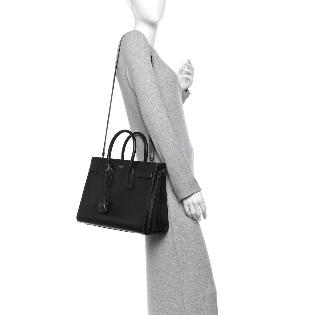 Smooth Calfskin Small Sac De Jour Black