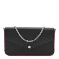 Epi Pochette Felicie Black Hot Pink