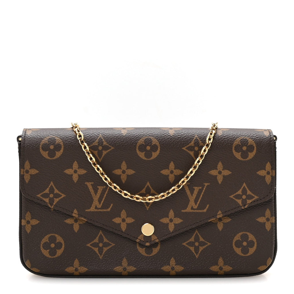 Monogram Pochette Felicie Chain Wallet Fuchsia