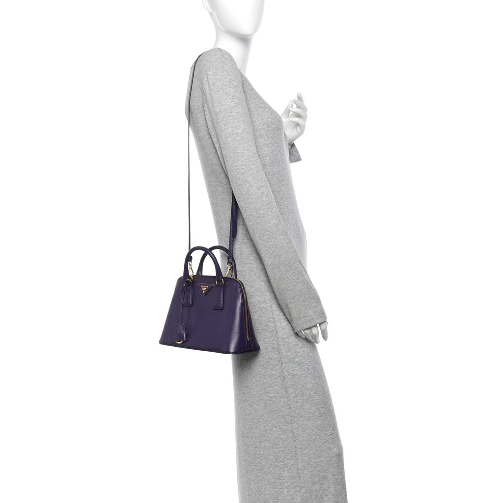 Saffiano Lux Small Promenade Tote Bluette Viola