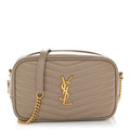 Calfskin Matelasse Monogram Mini Lou Camera Bag Dark Beige