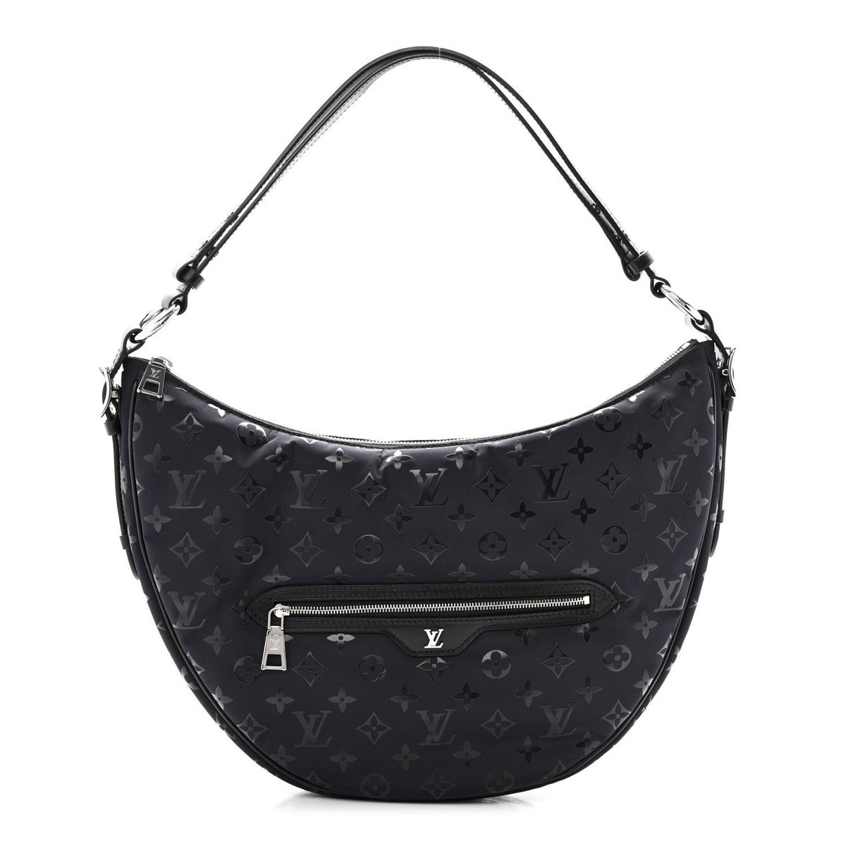 Nylon Monogram Loop Pocket Hobo Polar Night