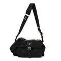 Re-Nylon Medium Explore Shoulder Bag Black