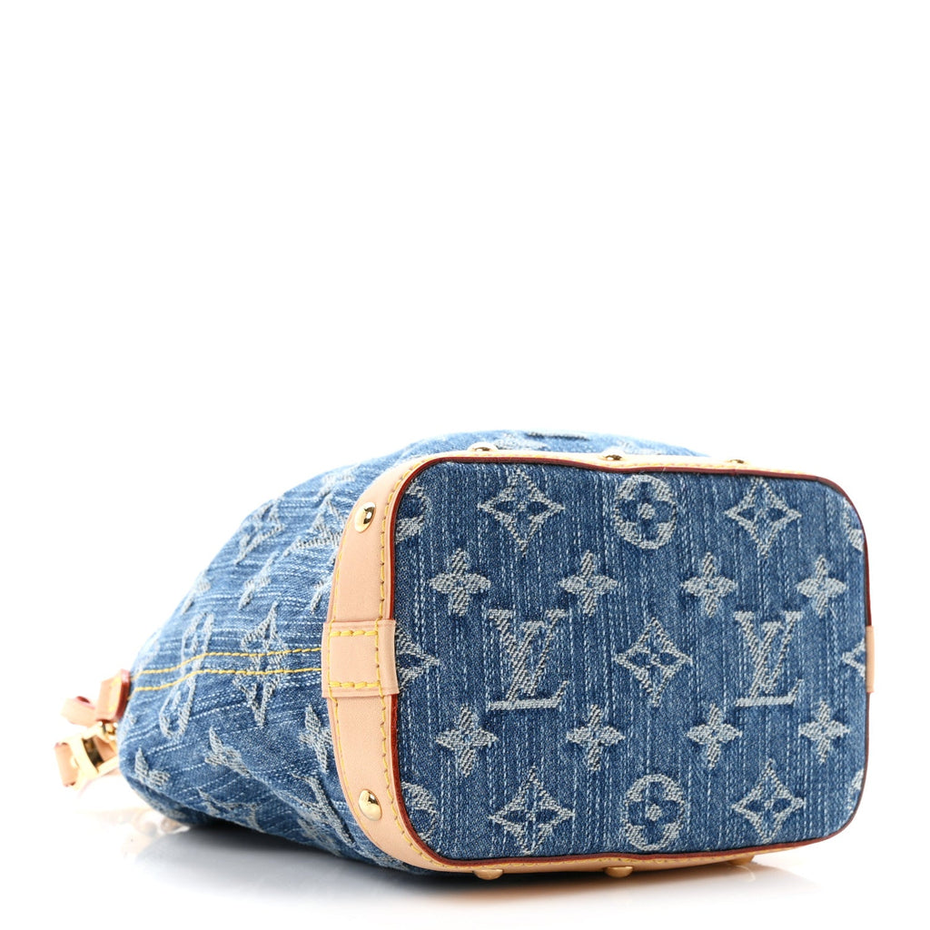 Monogram Denim Nano Noe Blue