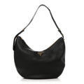 Vitello Daino Medium Arque Shoulder Bag Black