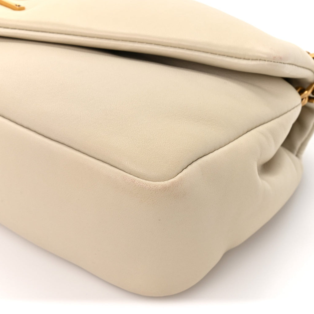 Plunged Lambskin Calypso Blanc Vintage