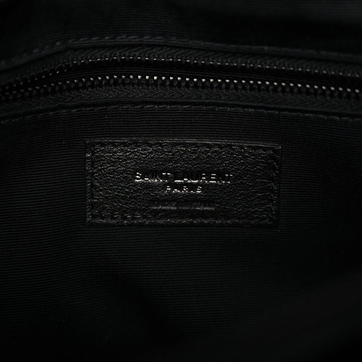 Calfskin Y Quilted Monogram Monochrome Medium Loulou Chain Satchel Black