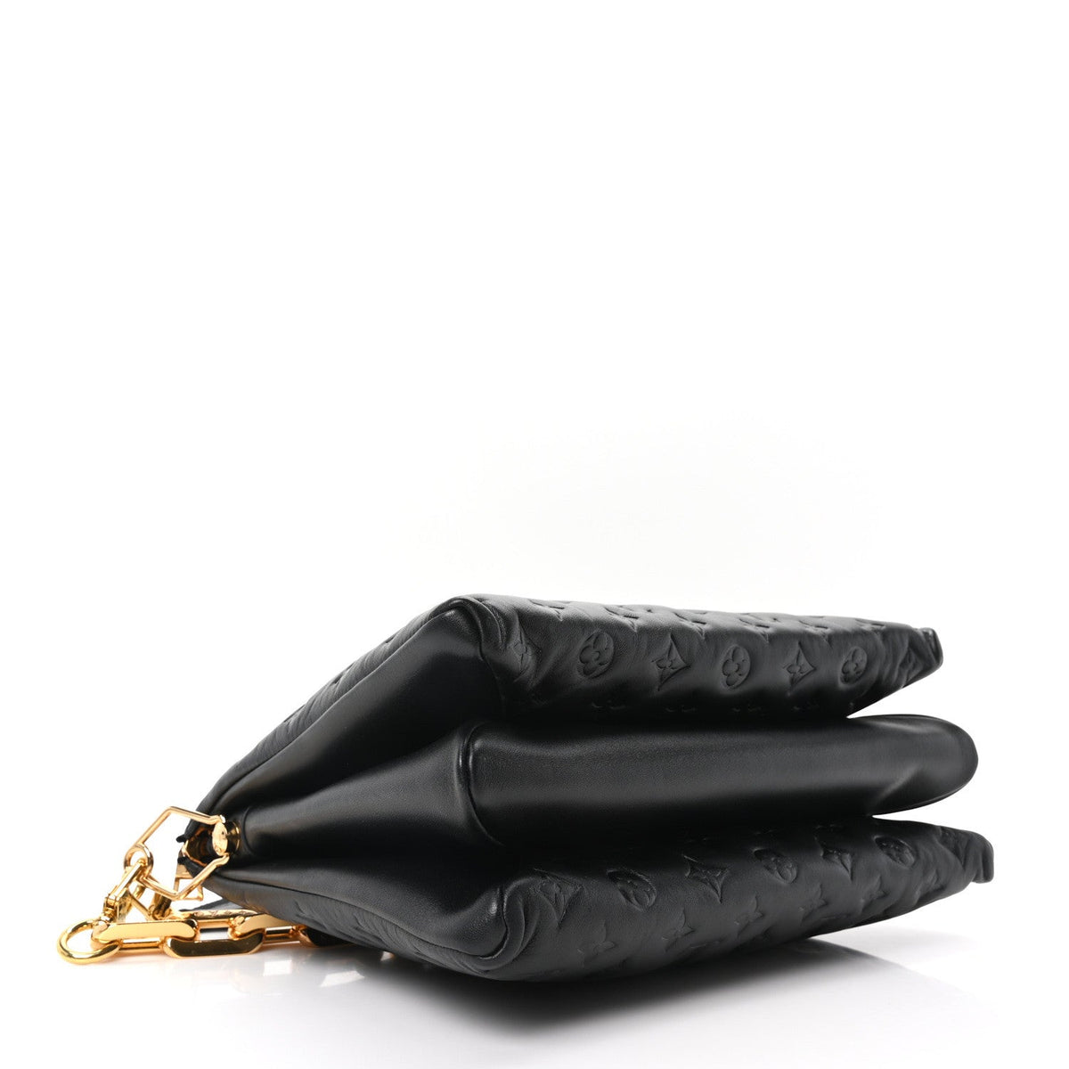 Lambskin Embossed Monogram Coussin MM Black