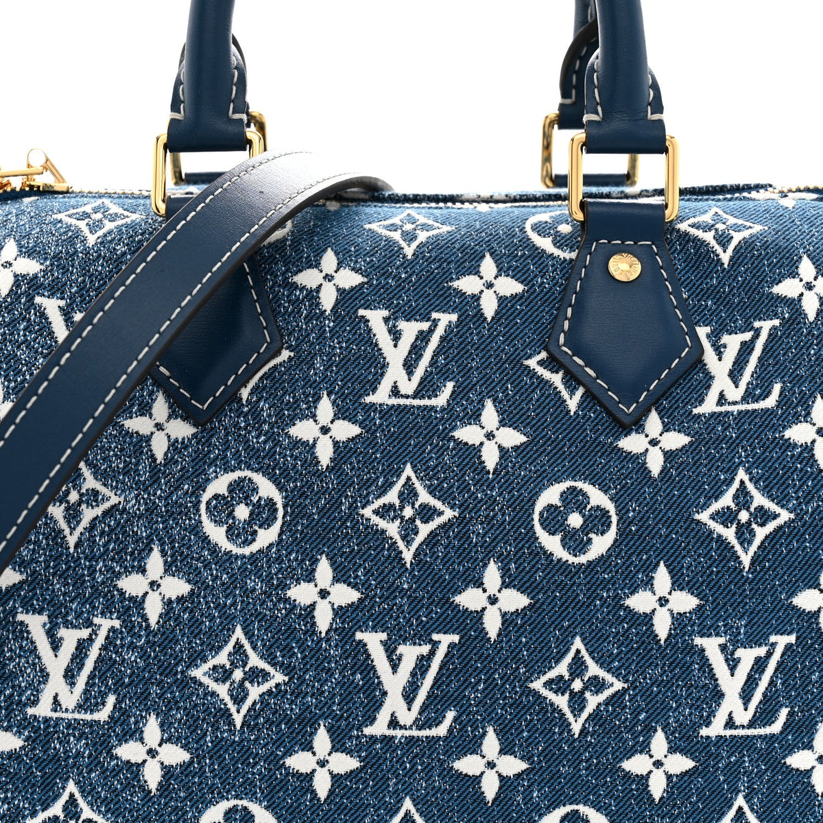 Monogram Jacquard Denim Speedy Bandouliere 25 Bleu