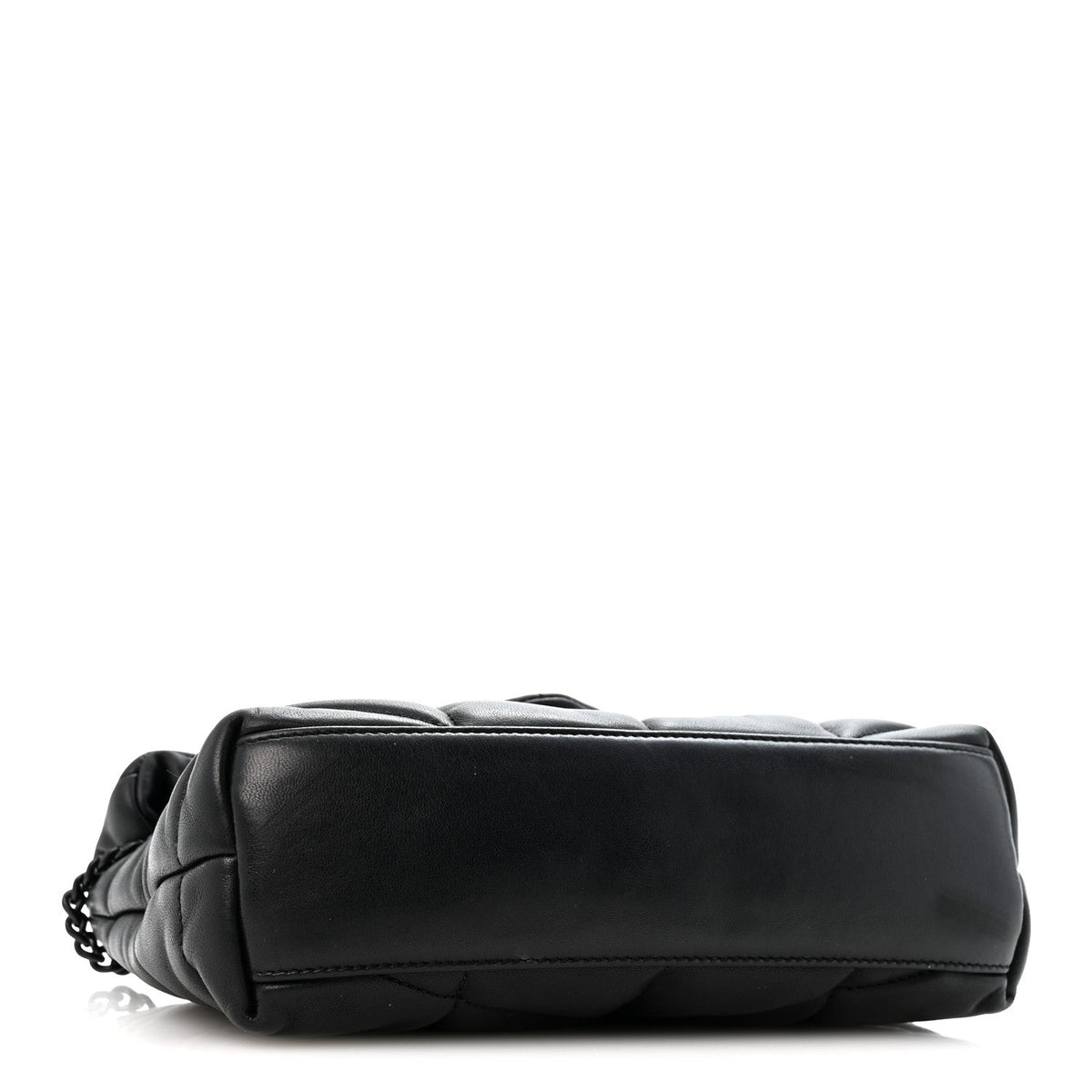 Lambskin Quilted Toy Loulou Puffer Monogram Monochrome Chain Satchel Black