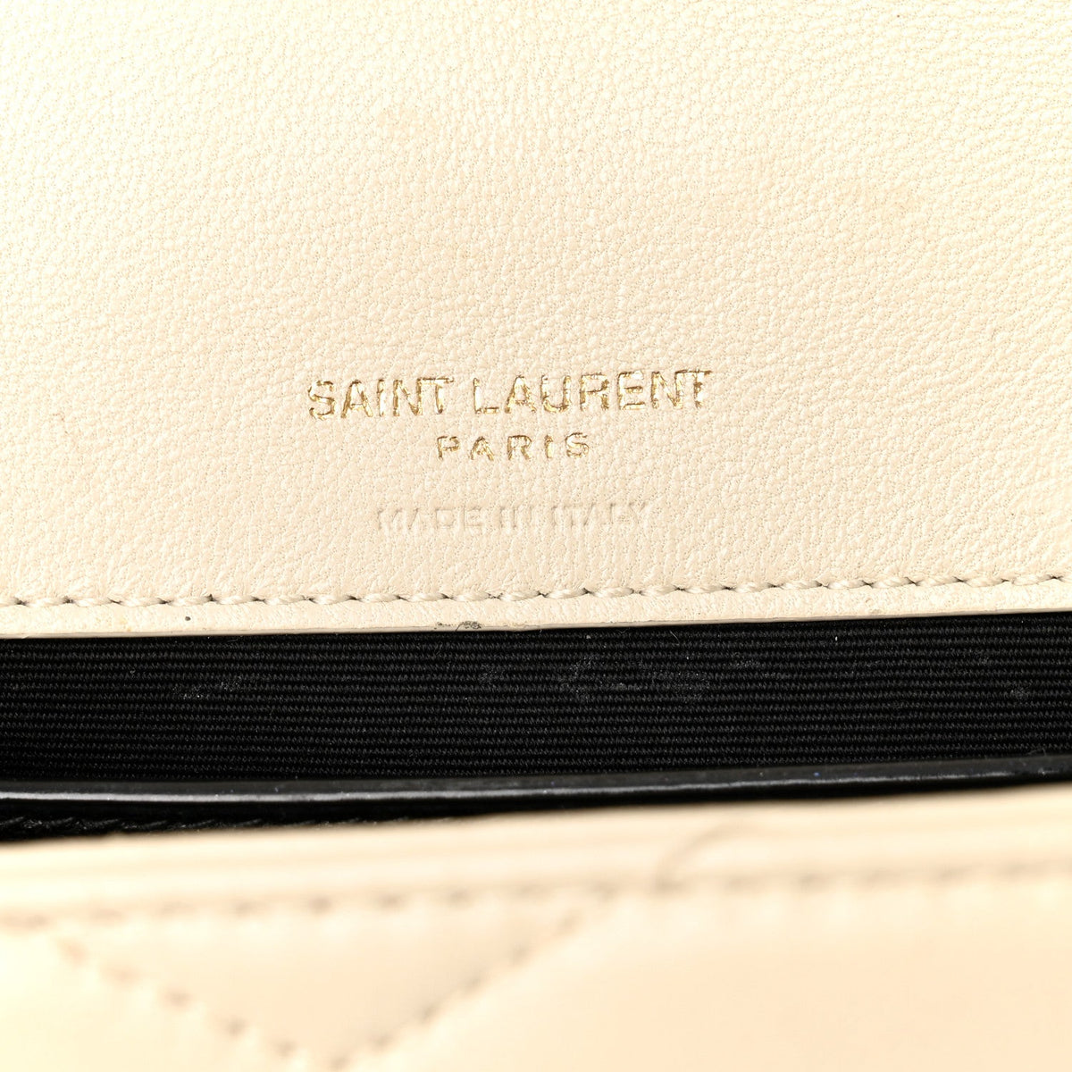 Lambskin Chevron Quilted Mini LouLou  Crema Soft