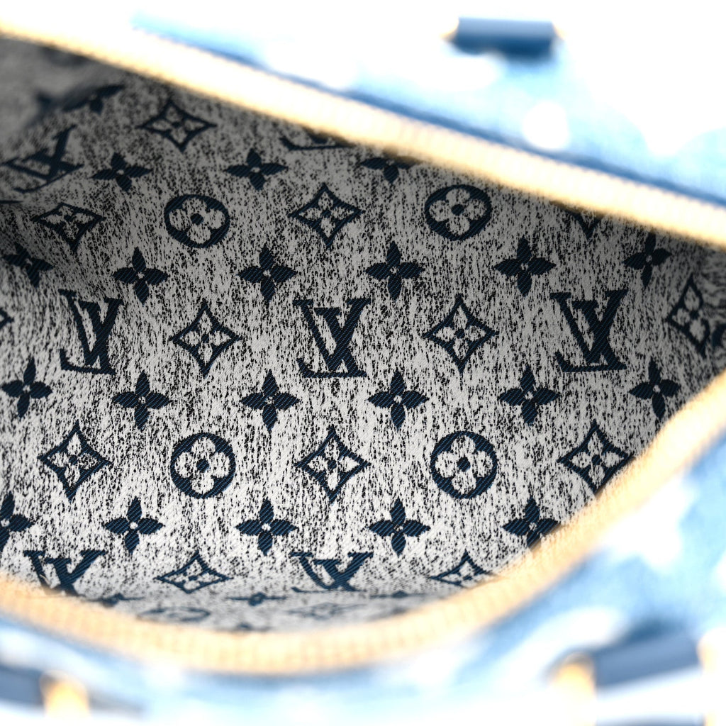 Monogram Jacquard Denim Speedy Bandouliere 25 Bleu