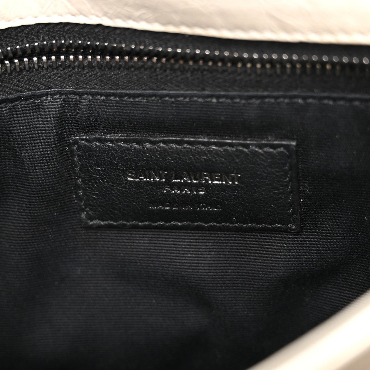 Crinkled Calfskin Matelasse Monogram Medium Niki Chain Satchel Crema Soft