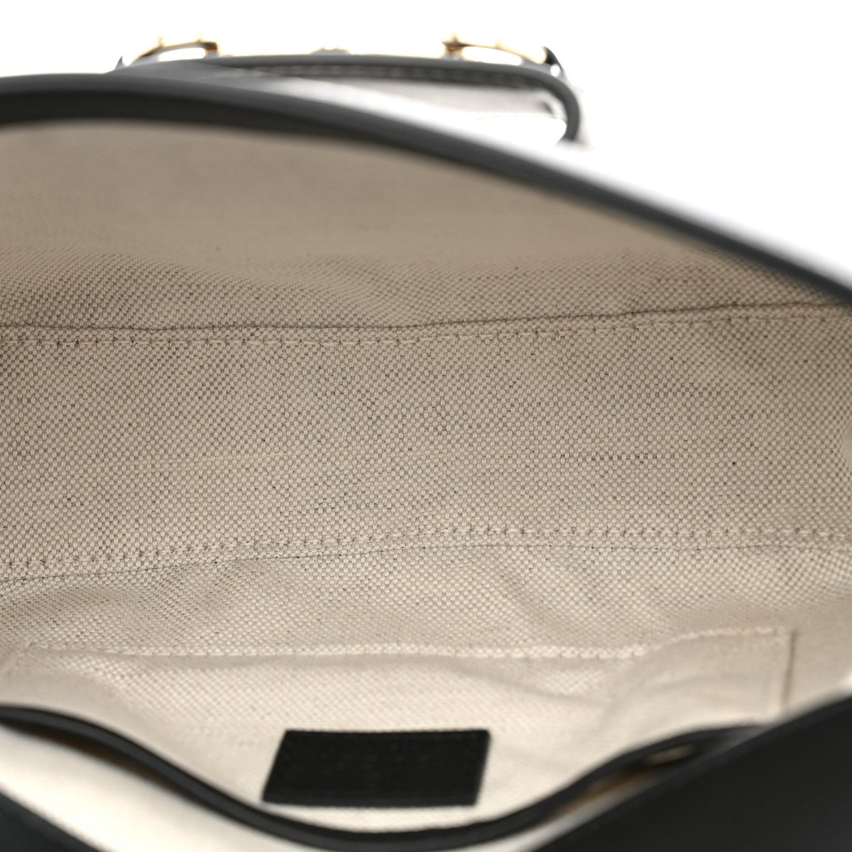 GG Supreme Monogram Horsebit 1955 Soft Small Shoulder Bag Beige Black